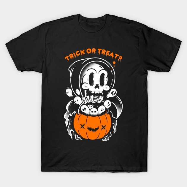 Death's Trick or Treat T-Shirt by wehkid